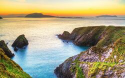Sunset over Dunquin bay on Dingle Peninsula, Co.Kerry, Ireland