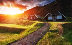 Häuser in Landmannalaugar