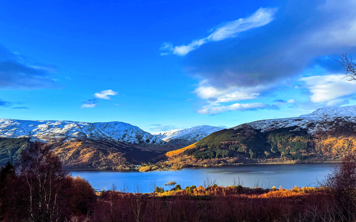 Loch Lomond in Schottland, Vereinigtes Königreich